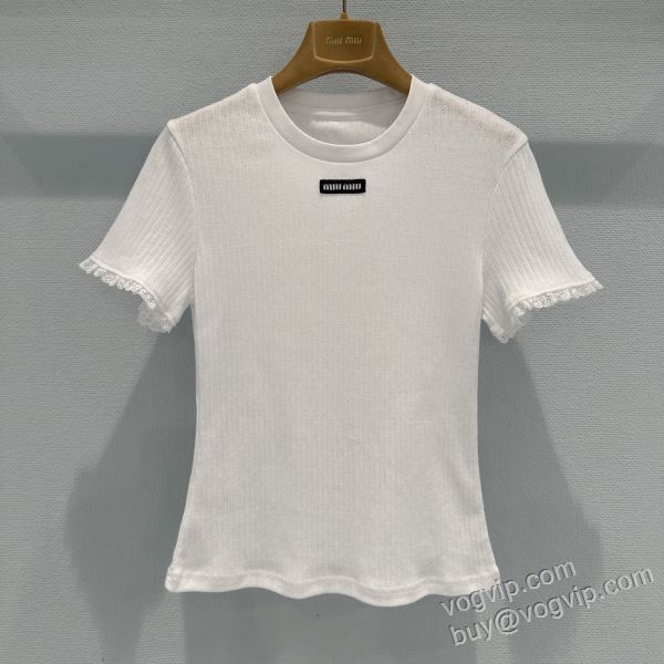 2026新作入荷限定セール NXZ027 レディース 半袖Tシャツ ミュウミュウコピー ブランド