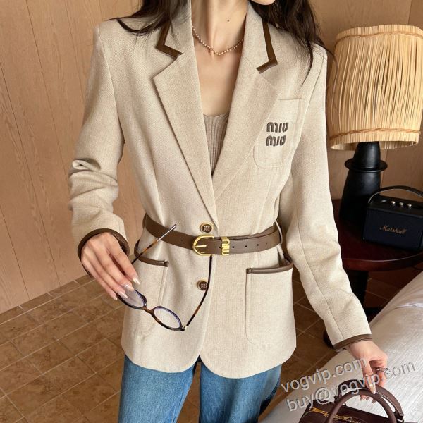 ミュウミュウ MIUMIUコピー ブランド WT007 レディース ブルゾン ジャケット、上着 2026お買い得豊富な
