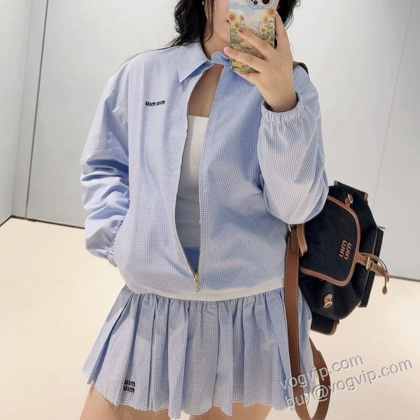 2026激安大特価定番 ミュウミュウ MIUMIUブランドコピー WT014 レディース ブルゾン ジャケット、上着
