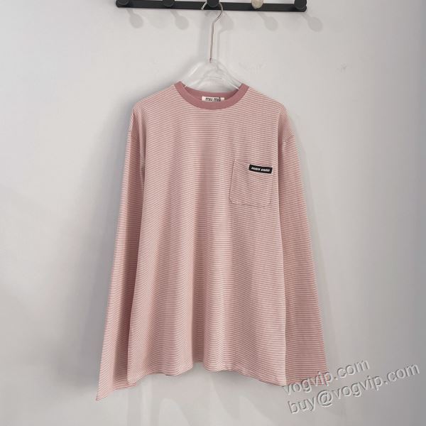 ミュウミュウブランド 偽物 通販 WT019 レディース 長袖Tシャツ 2026人気セール高品質
