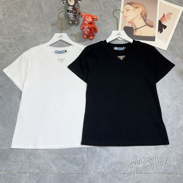 プラダスーパーコピー 激安 2026年モデル入荷 NXZ006 レディース 半袖Tシャツ 2色可選