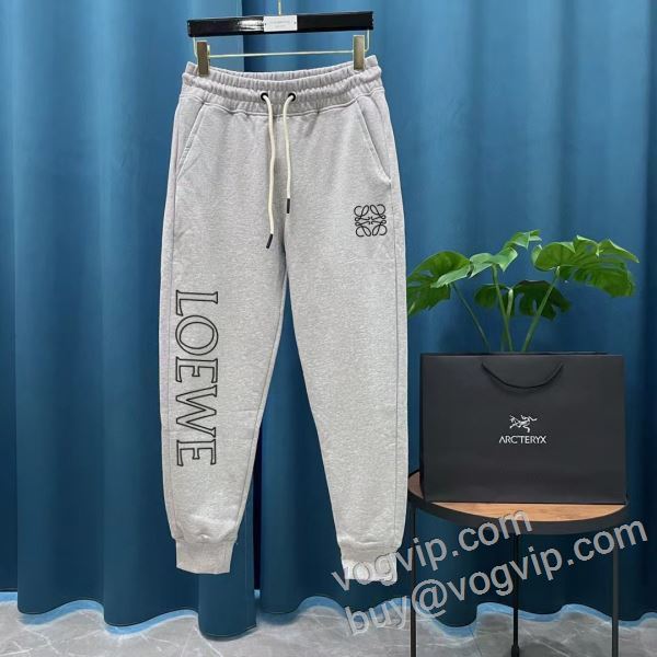 ロエベ ブランド 偽物 通販 2026数量限定100%新品 NZKLOE065 スエットパンツ チノパン 2色可選 絶大な人気を誇る