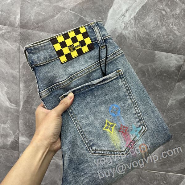 大絶賛！ ルイ ヴィトン LOUIS VUITTON NZKLV054 ジーンズ デニムパンツ スーパーコピー信用できるサイト 2026限定セール定番人気