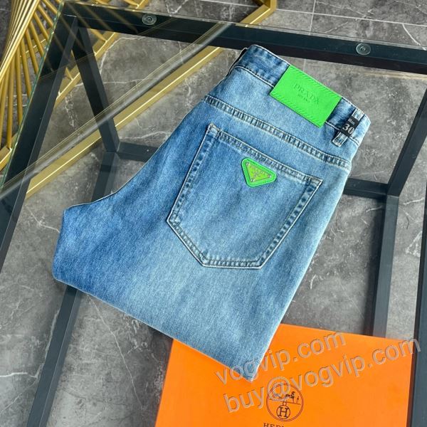 PRADA偽物ブランド 2026お買い得セール NZKPR019 プラダ ジーンズ デニムパンツ コーデ 知的なムードを演出