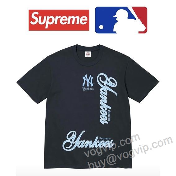 シュプリームスーパーコピー 目玉商品 SUPREME MLB NEW YORK YANKEES TEE 2026超人気新品 SUPNXZ009 半袖Tシャツ 3色可選