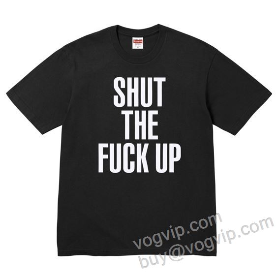 高評価の人気品 シュプリームブランドコピー SUPREME X NUMBER NINE SHUT UP TEE SUPNXZ012 半袖Tシャツ 3色可選 2026超人気新品