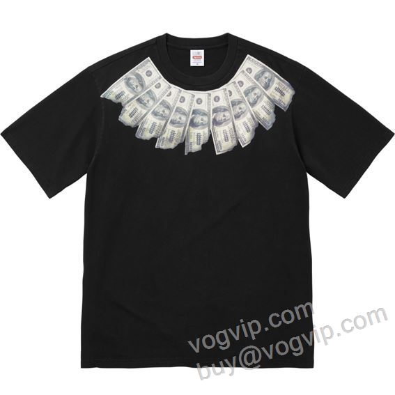芸能人に愛用者続出 SUPREME X MM6 MONEY SUPNXZ037 半袖Tシャツ シュプリームコピー ブランド 2色可選