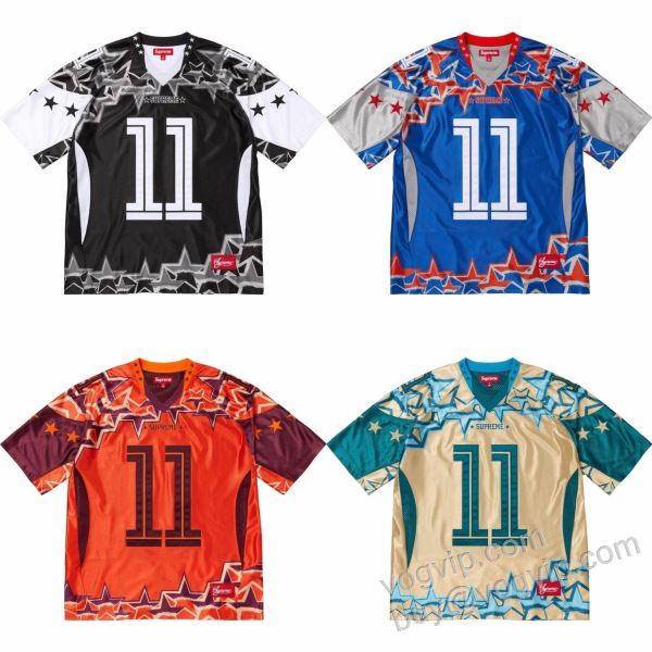 シュプリームスーパーコピー 激安 Supreme Stars Football Jersey 2026 SUPNXZ043 半袖Tシャツ サッカーウェア 4色可選 高品質