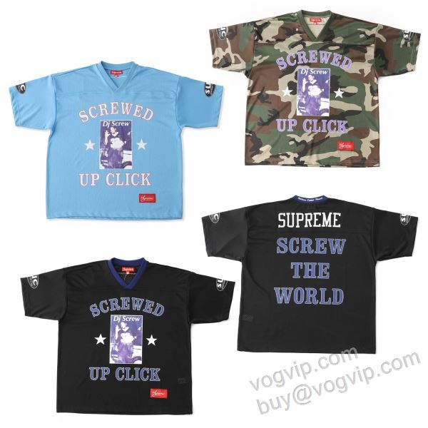 シュプリームスーパーコピー Supreme X DJ Screw SS26 Football Jersey SUPNXZ046 目玉商品 半袖Tシャツ サッカーウェア 3色可選