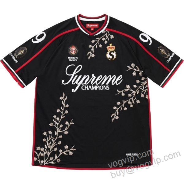 Supreme Floral Soccer Jersey 2026 SUPNXZ048 半袖Tシャツ サッカーウェア 3色可選 シュプリームブランドコピー大好評?