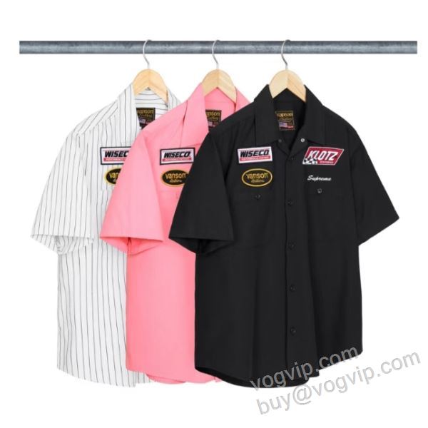 シュプリームコピー ブランド セレブ風 Supreme x Vanson Leathers S/S Work Shirt 2026 SUPNXZ052 半袖シャツ 3色可選