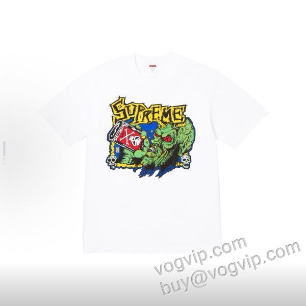 シュプリーム偽物ブランド 2026年モデル入荷 NXZ074 半袖Tシャツ 2色可選 Supreme Blowout Tee 超人気美品◆
