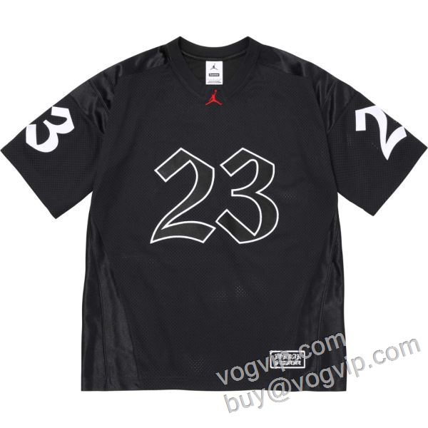 シュプリームスーパーコピー飛人刺繍ロゴ 半袖Tシャツ サッカーウェア  Supreme x Jordan SS26 WEEK15 Jersey NXZ086 3色可選 高級感を引き立てる