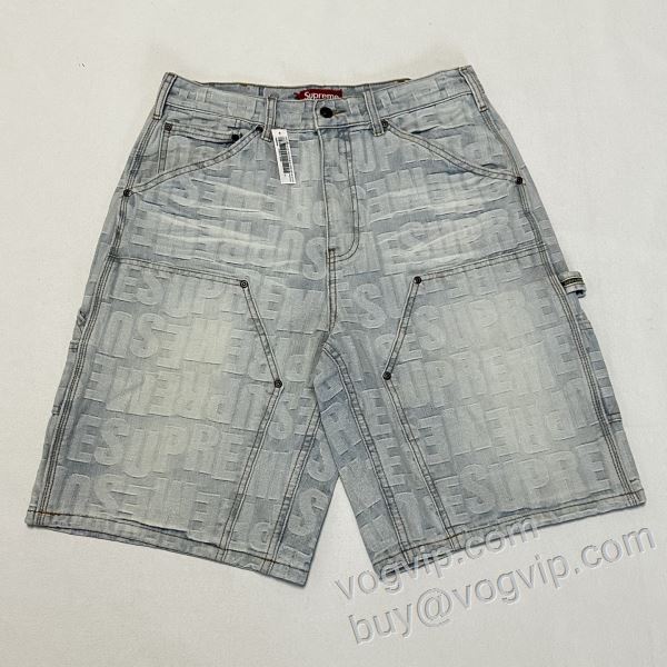 海外限定ライン シュプリームスーパーコピー SUPREME SS26 REPEAT JACQUARD DOUBLE KNEE DENIM SHORT SUPNZK029 ジーンズ ショートパンツ