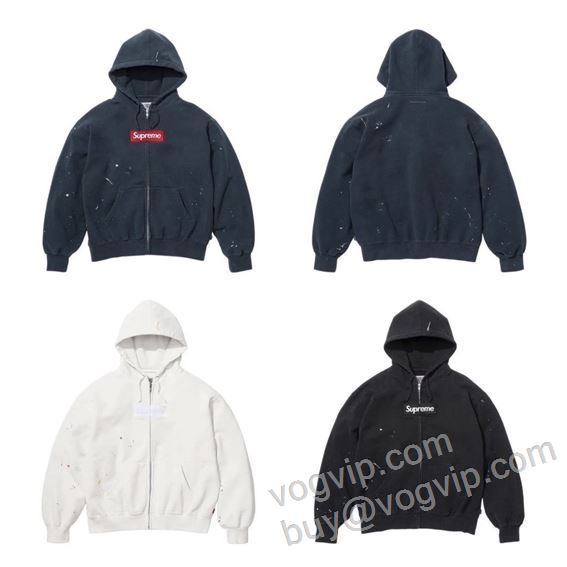 2026新商品！ シュプリームブランドコピー Supreme X MM6 Maison Margiela Box Logo Zip Up Hooded Sweatshirt SUPWT001 2年以上連続１位獲得 パーカー ブルゾン 3色可