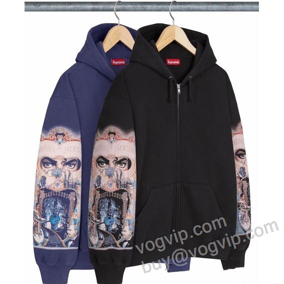 海外限定ライン シュプリームスーパーコピー Supreme x Michael Jackson Dangerous Zip Up Hooded Sweatshirt SUPWT002 パーカー ブルゾン 2色可選