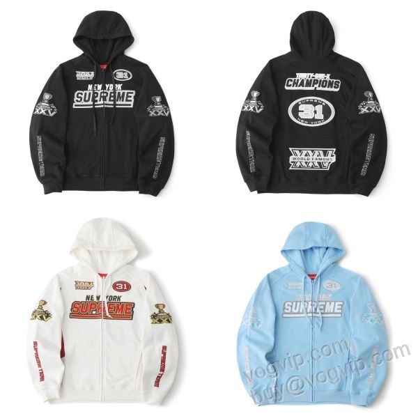 Supreme Football Zip Up Hooded Sweatshirt 2026新商品！ 人気販売中 SUPWT021 シュプリームスーパーコピー パーカー ジャケット、上着 3色可選