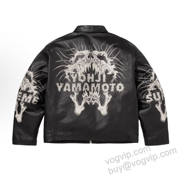 人気ブランド シュプリーム偽物ブランド Supreme x Y&rsquo;s by Yohji Yamamoto Leather Jacket SUPWT027 革ジャンパー ジャケット、上着 2026超激得格安