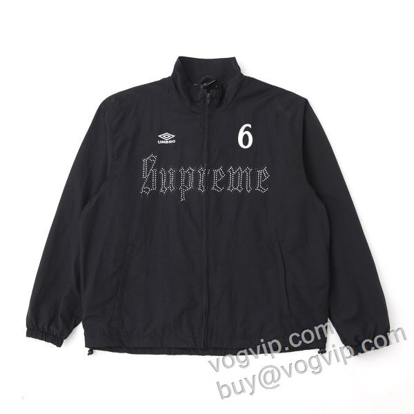シュプリーム偽物ブランド 2026超激得高品質 ジャケット ブルゾン 2色可選 Supreme X Umbro Rhinestone Track Jacket