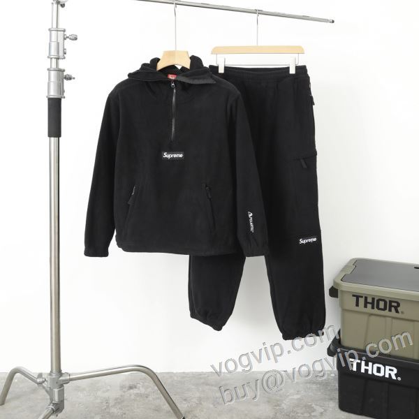 着心地抜群 Supreme POLARTEC Polartec Face Mask Half Zip Hooded Sweatshirt SUPWT075 シュプリームスーパーコピー ブルゾン 上下セット 2色可選
