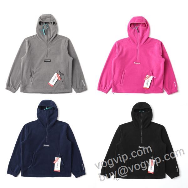 サイズ豊富 Supreme Polartec Face Mask Half Zip Hooded Sweatshirt SUPWT083 シュプリームブランドスーパーコピー パーカー ジャケット、上着 4色可選