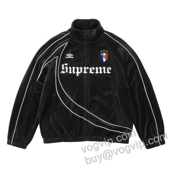 TOPセラー賞受賞！ Supreme X Umbro FW26 Velour Track Jacket SUPWT096 シュプリーム 高品質なスーパーコピー商品 ブルゾン ジャケット、上着 3色可選