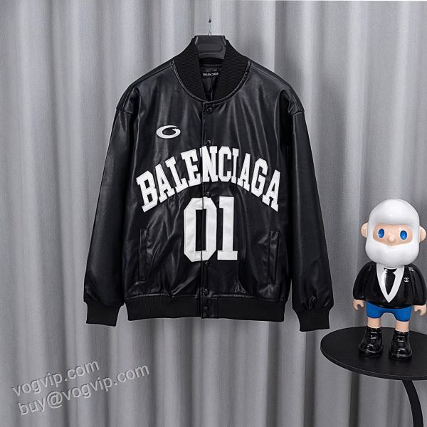 バレンシアガ 2026激安大特価定番人気 BAL059 革ジャンパー ジャケット、上着 BALENCIAGAスーパーコピー