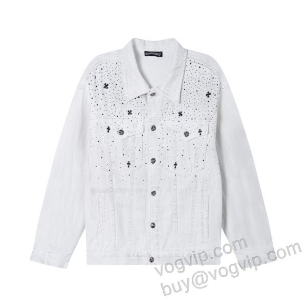 スタイルアップ効果 クロムハーツ 2026割引セール WTCHR036 デニムジャケット 3色可選 CHROME HEARTSコピー