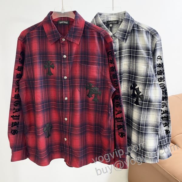 大人っぼい クロムハーツ ブランドコピー 2026お買い得高品質 WTCHR045 長袖シャツ ジャケット、上着 2色可選