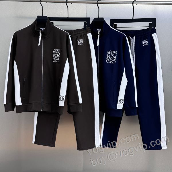 ロエベ ブランド 偽物 通販 お洒落に魅せる WTLOE027 パーカー ジャージセット 2色可選 2026超激得高品質