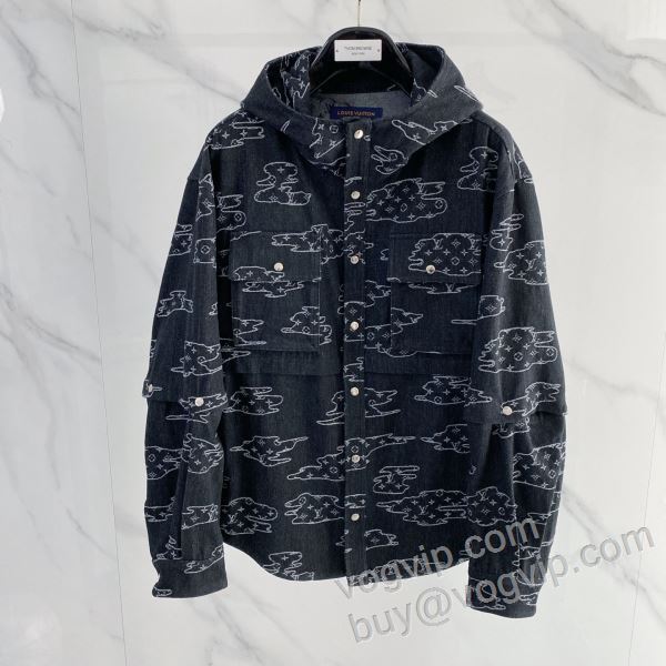 売れ筋！ ルイ ヴィトン ブランド 偽物 通販 2026新作入荷人気 WTLV005 デニムジャケット 2色可選