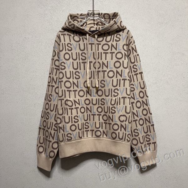 2026驚きの破格値人気 ルイ ヴィトン LOUIS VUITTONブランドコピー WTLV034 パーカー 首胸ロゴ