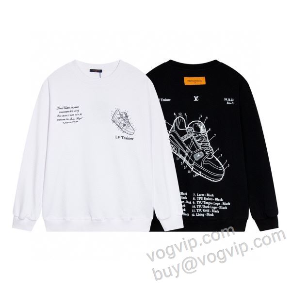 2026割引セール ルイ ヴィトン LOUIS VUITTONブランド 偽物 通販 注目のアイテム WTLV038 プルオーバーパーカー 2色可選