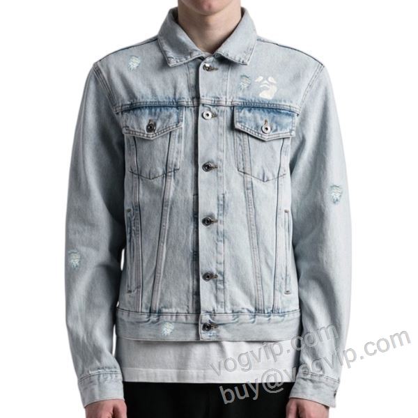 洗練を十分に演出する オフホワイト コピーブランド WTOFF007 デニムジャケット 2026年モデル入荷