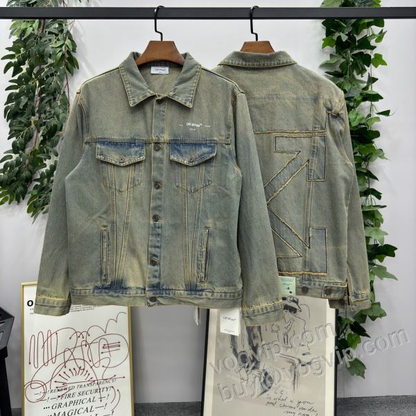 オフホワイト 偽物ブランド 2026高級品 通販 WTOFF030 デニムジャケット 大絶賛の履き心地!