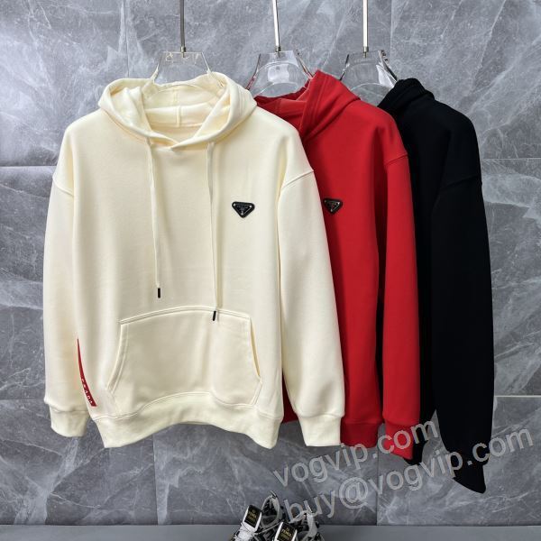 チノパン 狙える優秀アイテム プラダ コピー WTPR047 パーカー 3色可選 2026超激得高品質