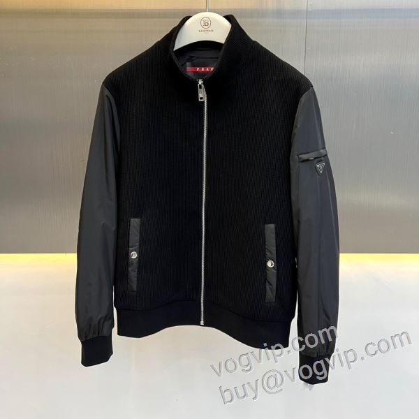 2026お買い得高品質 プラダ PRADA WTPR141 ニット ブルゾン ジャケット、上着 VOGコピー