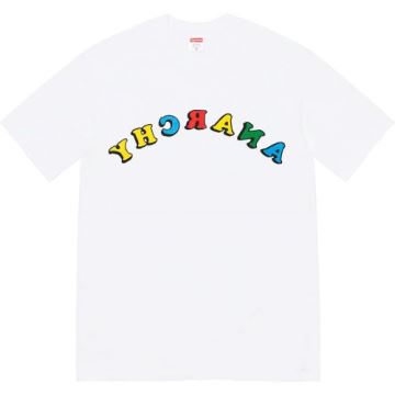 セレブ風 21SS Week18 Anarchy Tee SUPREMEコピー 2022  シュプリーム コピー 2色可選 半袖Tシャツ