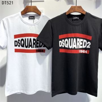 存在感のある 3色可選 ディースクエアードコピー  DSQUARED2コピー 2022  高品質 半袖Tシャツ 