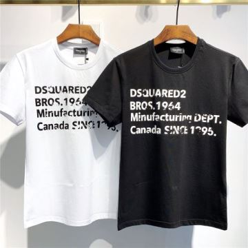 2022 カッコいい印象を付ける 半袖Tシャツ DSQUARED2コピー 着回し度抜群 2色可選 ディースクエアードコピー 