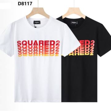 ランキング商品 2色可選 2022  ディースクエアードコピー 半袖Tシャツ DSQUARED2コピー 収縮性のある  