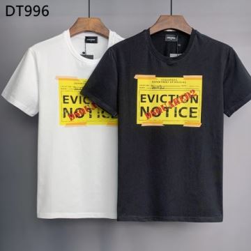 収縮性のある DSQUARED2コピー 半袖Tシャツ 2022 大注目 ディースクエアードコピー  2色可選  