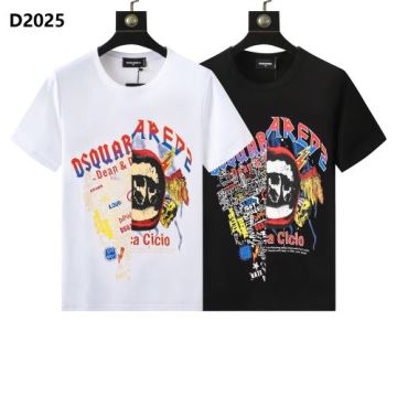 2022 上質 DSQUARED2コピー  半袖Tシャツ 超目玉 肌に馴染みやすい  2色可選  ディースクエアードコピー 