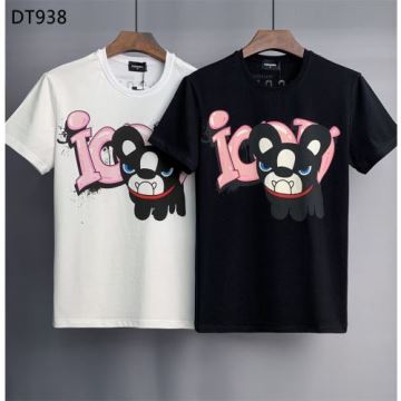 セレブ風 ファション性の高い  2022 ディースクエアードコピー DSQUARED2コピー 半袖Tシャツ 2色可選 