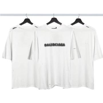 個性派 バレンシアガコピー BALENCIAGAコピー 2022 半袖Tシャツ 縦には伸びにくい