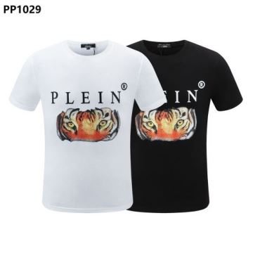 ◆モデル愛用◆ 2022春夏 フィリッププレイン PHILIPP PLEIN 半袖Tシャツ フィリッププレインブランドコピー 定番のデザインプリントTシャツ 2色可選