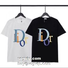 高級感を備えている 2022秋冬 ディオール DIOR 半袖Tシャツ 2色可選 ディオール偽物ブランド