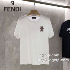 2022 追跡付 フェンディブランド 偽物 通販 半袖Tシャツ 2色可選 夏ファッションのマストアイテム 半袖Tシャツ