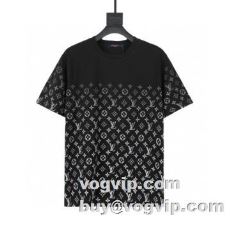 ★安心★追跡付 ルイ ヴィトンブランド 偽物 通販 頑丈な素材 2023 ルイ ヴィトン LOUIS VUITTON 半袖Tシャツ