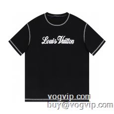 最安値2023 ルイ ヴィトンブランド 偽物 通販 半袖Tシャツ2色可選LOUIS VUITTONコピーブランド